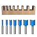 7 piezas Juego de Fresas Recta para Madera, Doble Flauta Fresa con Vástago de 8 mm(6 8 10 12 14 18 20 mm de diámetro de corte), para Fresadora para Madera (7 piezas)