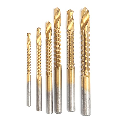 Image of Sawtooth Drill Bit Set, 6pc Alloy Steel 3-8mm for Wood
