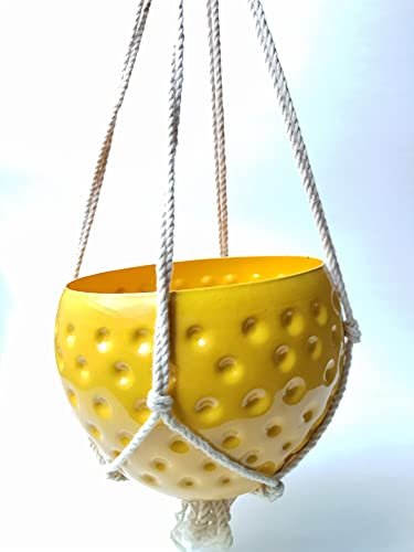 Image of Macrame Hanging Planter - Handmade Boho Plant Holder for Indoor & Outdoor Decor, Perfect for Home, Office, Garden, Patio, Balcony - Stylish, Easy Installation, Great Gift Idea
