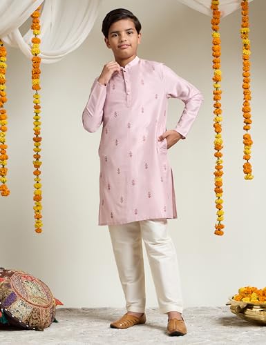 Image of Amazon Brand - Symbol Boy's Festive Embellished Kurta Pajama Set