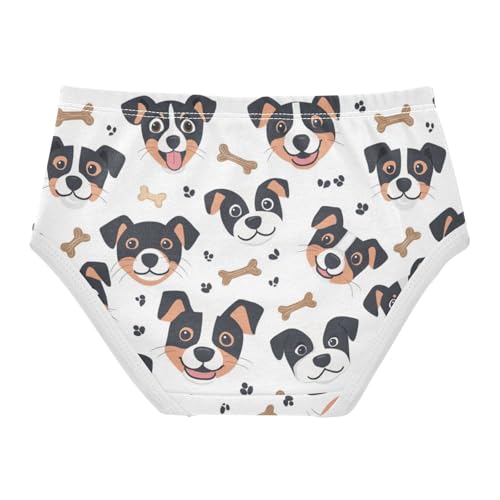 ZZKKO Happy Dog Bones Girls Underwear Toddler Panties for Girls Comfort Brief Size 2-8T2