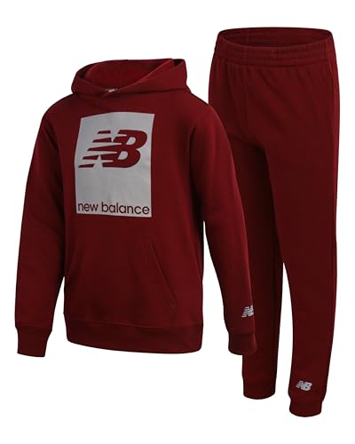 New Balance Boys Sweatpants Set - 2 Piece Pullover Boys Hoodie and Athletic Jogger Pants Youth Kids Activewear Set (8-16)