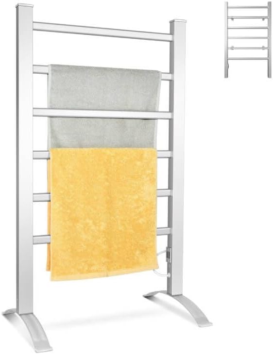 COSTWAY 2in1 Electric Towel Warmer, Freestanding & Wall Mounted