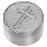 JECOMPRIS Estuche Metálico Pequeño Tapa y Patrón Cruzado, Caja de Aleación para Anillos y Pendientes, Joyero Portátil para Mujer y Niña, Organizador Compacto para Almacenamiento de Joyas