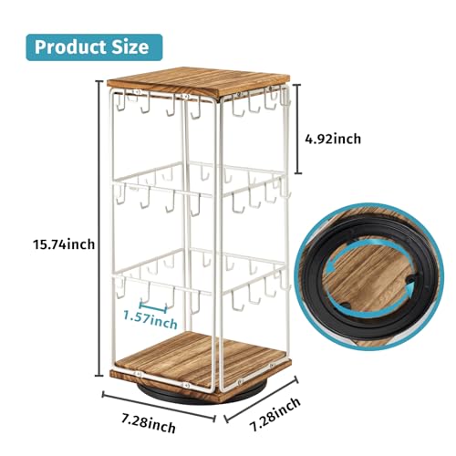 Image of 360 Rotating Earring Display Stands for Selling, Earring Rack Display Holder Stand, Jewelry Display for Vendors Selling Earring Cards, Necklaces, Bracelets, Hair Accessories (48 Hooks)