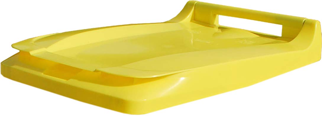 Conteneur à ordures SULO MGB 120 L, Gris/couvercle EURO.2 Jaune (22068+22386)