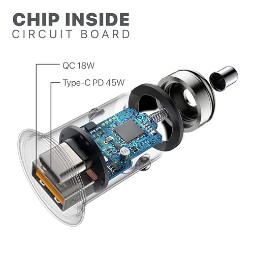 Image of Dr Vaku Voltryder 63W Pd Qc 3.0 Car Charger Dual Port Output Fast Charging Type C USB Adapter for iPhone 15 /15 Plus /15 Pro /Max /14 /13 /12 /11 Series, Samsung & Other Devices 2 Years Warranty, Black