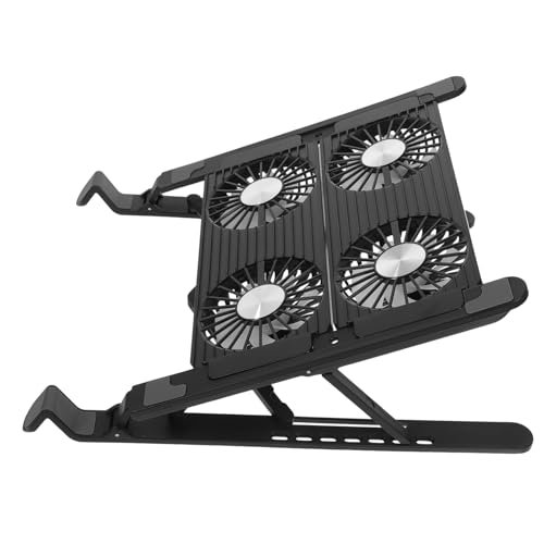 Base refrigerada para laptop COHEALI, diseño ergonómico con 4 ventiladores para disipación de calor y altura ajustable, ideal para gaming y oficina miniatura 1