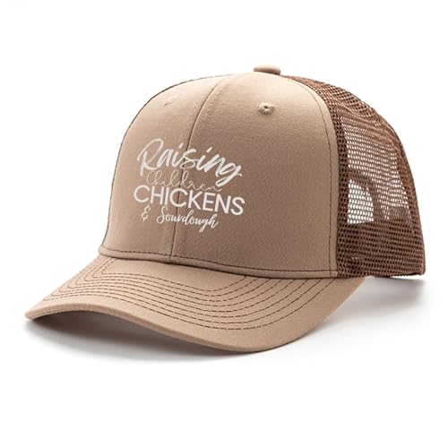 Raising Children, Chickens, and Sourdough Funny Hats for Men Ball Hats for Mens Dry Cap Sun Cap2