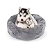 Kuaetily Donut sofa dla kota okrągła pluszowa łóżko dla kota puszysta poduszka chatka dla kota | Ø 50 cm (szara)