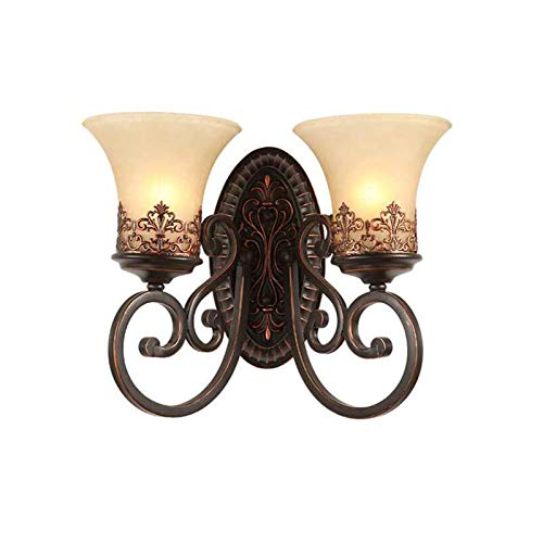Lampe miroir en fer rustique durable pour éclairage d'allée et escalier