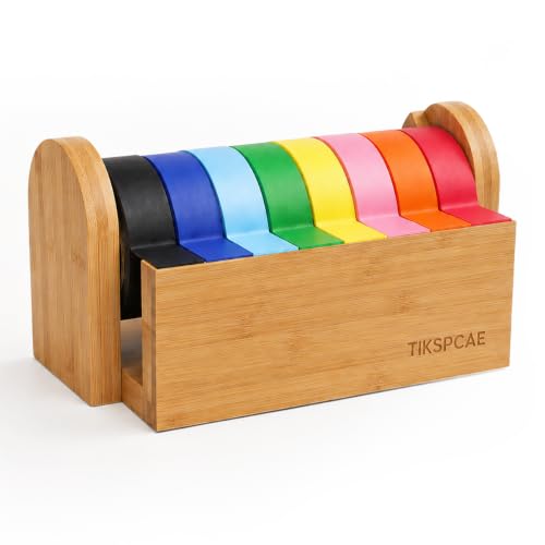 Distributeur de ruban de masquage multi-rouleaux en bois de bambou et acrylique