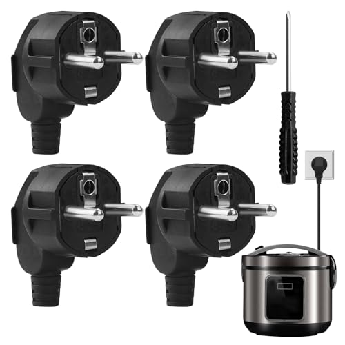 Fiche Male Prise Electrique, 4 Pièces 250V 16A Prise Electrique Male, Prise Male 220v, Prise Male Etanche Exterieur, Prise Sch uko, Prise Male Européenne...