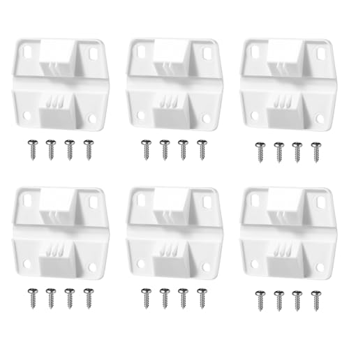 Cooler Plastic Hinges Replacement (6 Pack) Fit for Coleman Coolers Parts Cooler Hinges Kit for Rubbermaid Parts Ice Chest (with Screws)