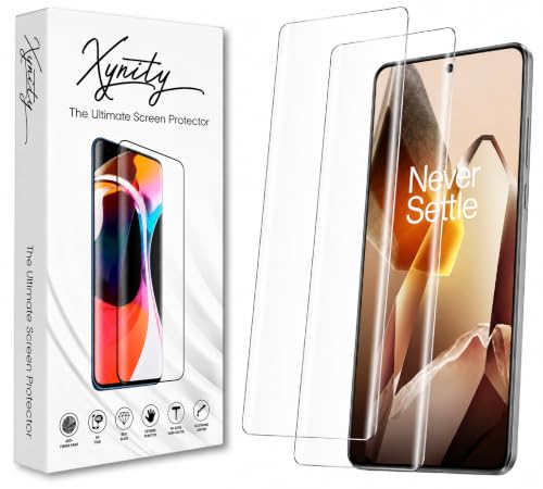 Image of Xynity Ultra Curved UV Tempered Glass for OnePlus 13 (Pack of 2) - Full Curved Screen Coverage with Easy Installation Kit