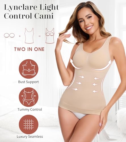 Shapewear Tank Tops with Built in Bra Compression Tanks for Women Body Shaper Tummy Control Womens Camisole Top4
