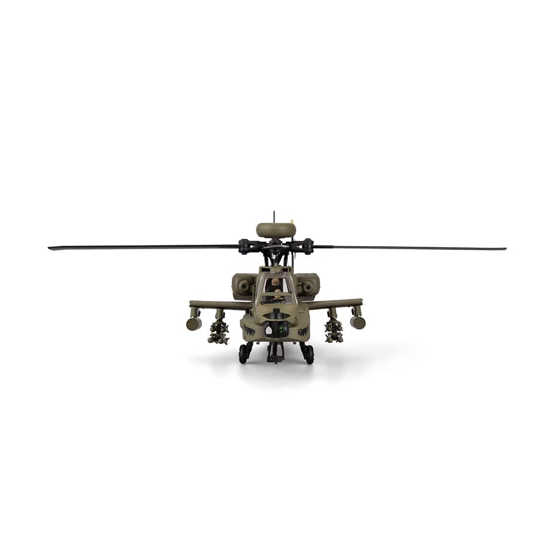 Elicottero militare C170 AH-64D RC per principianti, scala 1:48, 2.4G 6CH Flybarless con motore brushless, posizionamento del flusso ottico, mantenimento dell'altezza TOF, volo posteriore