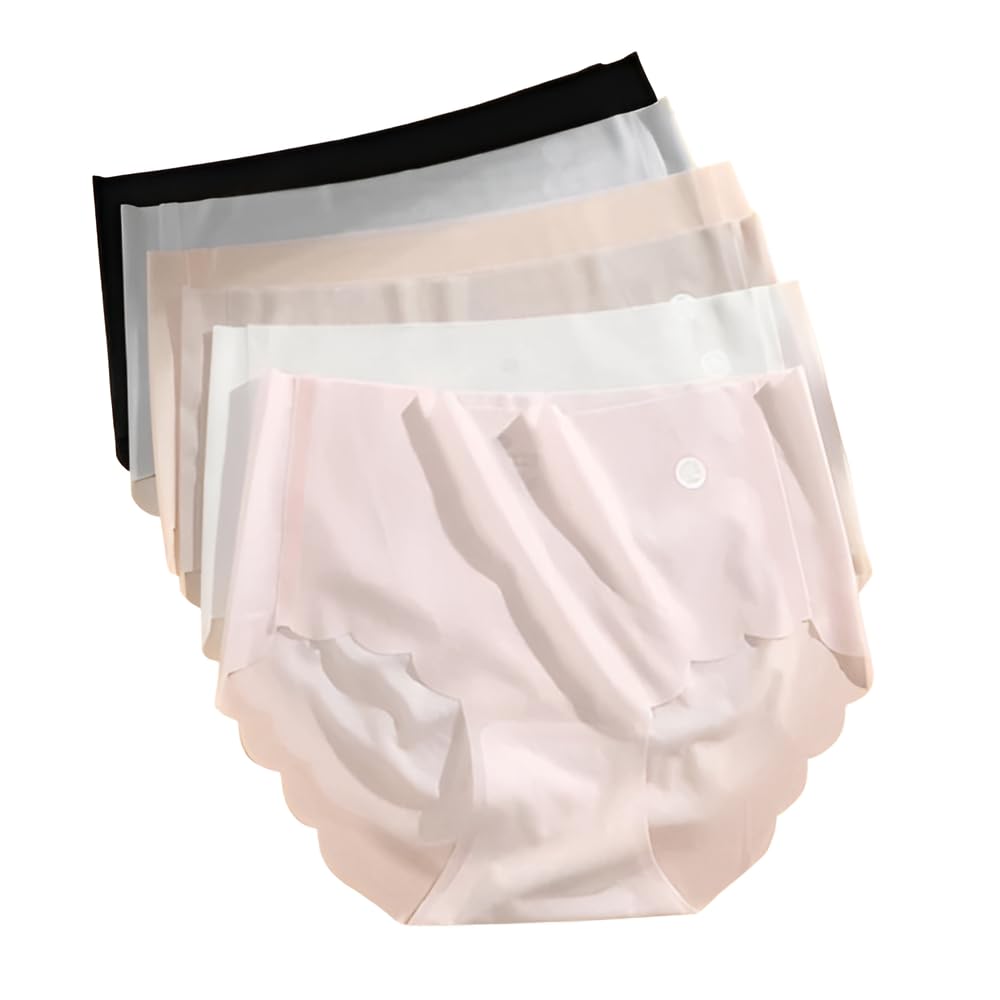 luvreena Pack of 3 Women's Ultra-Thin Invisible Panty, Hi-Leg Soft Briefs Full Coverage Ladies Breathable Panties (Color May Vary)-picture-42