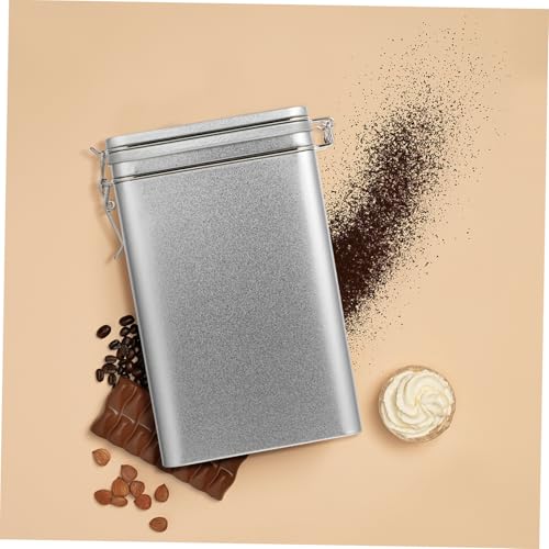 Recipiente hermético rectangular para evitar la humedad en el café y alimentos secos 7