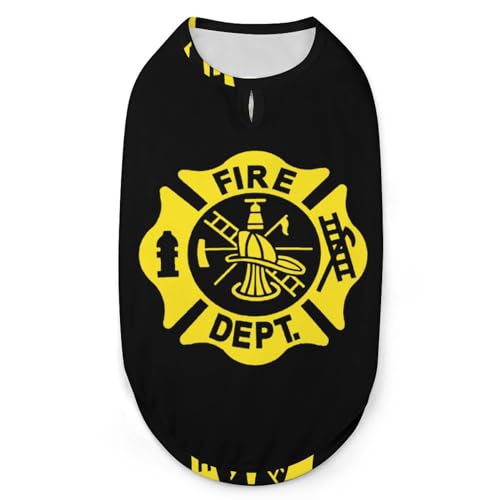 Fire Department Flag Dog Clothes Pullover Dog Shirts Soft Pet Vest Tank Top for Small Medium Dogs & Cats M