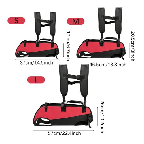 Nishiyuenyi Mochila de Transporte para Cães com Design Funcional E Pernas para Fora, Preto Vermelho,