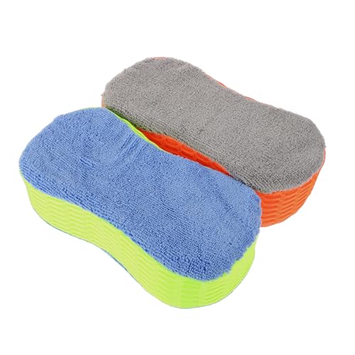 CVUTOVO 2 Piezas Esponja de Limpieza para Autos Esponja Absorbente de Agua Forma para Lavado de Vehículos y Domésticas Alta y Multifuncional y Verde