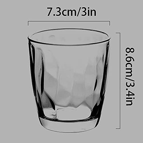 Set de 6 vasos de vidrio coloridos 8.4 oz miniatura 2