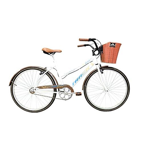 Bicicleta Aro 26 Retrô Confort Classic Plus Branco sem Marcha Track Bikes