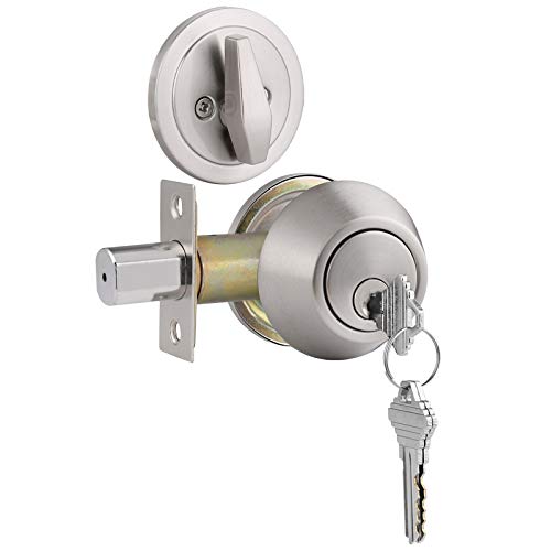 Gobrico keyed-alike single cylinder deadbolts (satin nickel)