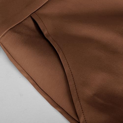 Capri Pants for Women High Waisted Dress Pants Business Casual Work Capris Loose Wide Leg Lounge Trousers with Pocket4