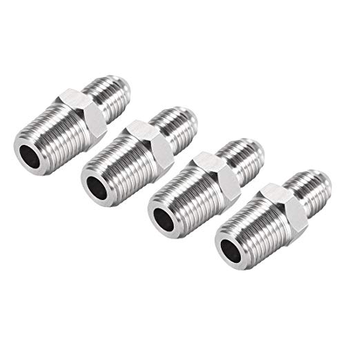 Boquilla hexagonal de acero inoxidable 304 Uxcell contra fugas en tubos de ajuste, pack de 4