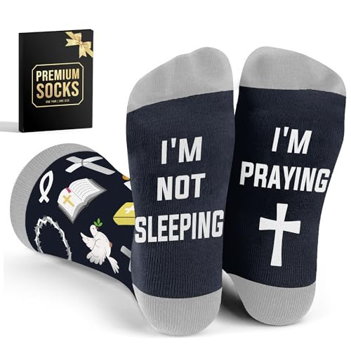 Christian Gifts for Men - Serenity Prayer Inspired Socks Unique Religious and Spiritual Gift for Pastors Ideal Pastor Appreciation and Easter Present Fun and Comfortable Gifts for Fathers Day