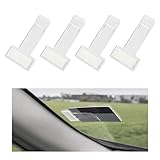 Yourkar 4 PCS Car Windshield Parking Ticket Holder, Transparent Parking Ticket Holder Clip with Adhesive Tape, Plastic Auto Windshield Invoice Clip, Universal Car Accessories