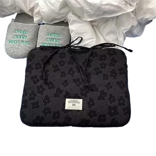 Pochette ordinateur 15.6 pouces mignonne et noire pour le bureau et l'université