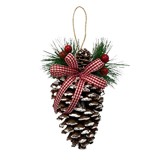 Betos Lot de 6 pommes de pin naturelles avec ficelle pour sapin de Noël Cover