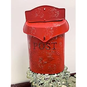 Mailbox Wall Mount Letter Box Mailboxes Retro Metal Country House Post Bird Pattern Letter Box for Garden Outdoor Decoration (Red) Mailbox Wall Mount Letter Box Mailboxes Retro Metal Country House Post Bird Pattern Letter Box for Garden Outdoor Decoration Red