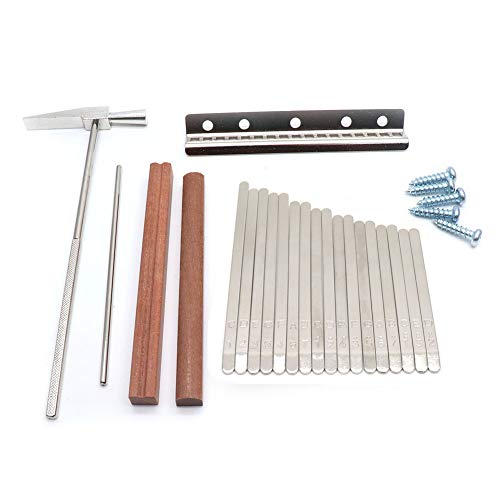 Timiy 17 Key Replacement Kit for DIY Kalimba Mbira Thumb Piano with Tune Hammer