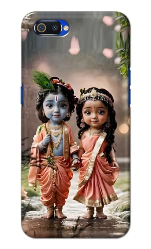 Image of Printed Hard Back Cover for Realme C2 Back Cover (Radha Krishna Love -J2) -190724(EA)
