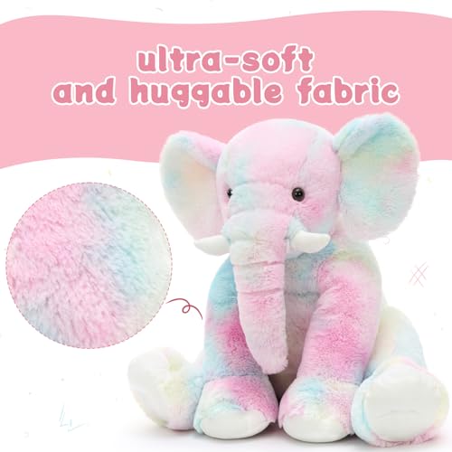 Image of MorisMos Elephant Stuffed Animal, 20 Inch, Soft Plush Toy, Kids Gift, Decor