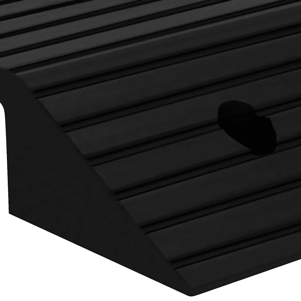 Rampy progowe mostowe, 2 sztuki, gumowe, 80 x 40 x 8 cm, z antypoślizgową powierzchnią, do wózków inwalidzkich, skuterów, chodzików, zastosowania w warsztacie, hali magazynowej i na terenie