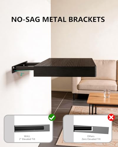 Image of WALI Soundbar Mount for Sonos Arc and Sonos Arc Ultra, Sound bar Wall Mount Bracket Under TV, Soundbar TV Floating Wall Shelf for Living Room, Home Theater Up to 22Lbs (SON003-H), Set of 3, Black