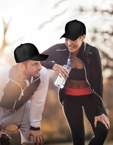 NebulaGlam Baseball Cap Unisex, Verstellbar Basecap, Baumwolle Sonnenmütze Baseball-Mütze Unisex, Baseballkappe für Herren und Damen für Sport Reisen Draußen (Schwarz)