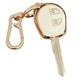 WKEDQAF for Suzuki Key Fob Cover Case TPU Protector Key Fob Shell Fit for Suzuki Vitara Swift Ignis SX4 Liana Alto (White)