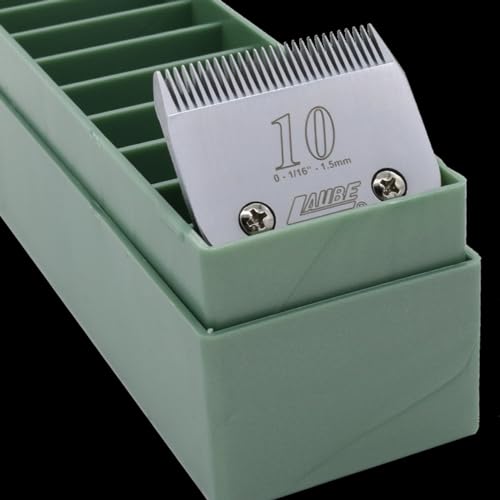 Laube Mini Blade Case for Pet Grooming Clipper Blades - Organizer Fits 12 Blades - Compact Size (9.25
