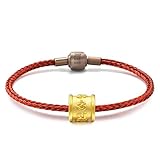 Chow Sang Sang 999 24K Solid Gold 'Om Mani Padme Hum' Blessing Charm Bracelet for Women 86695C (17)...