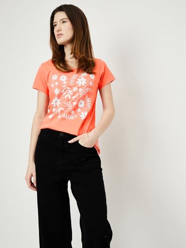 Image of Max Women's Cotton Regular Fit Graphic Printed T-Shirt - Pack of 2