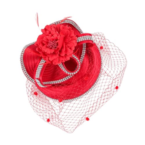 Chapeau résille fleurie de cérémonie haut de gamme pour coiffure mariage