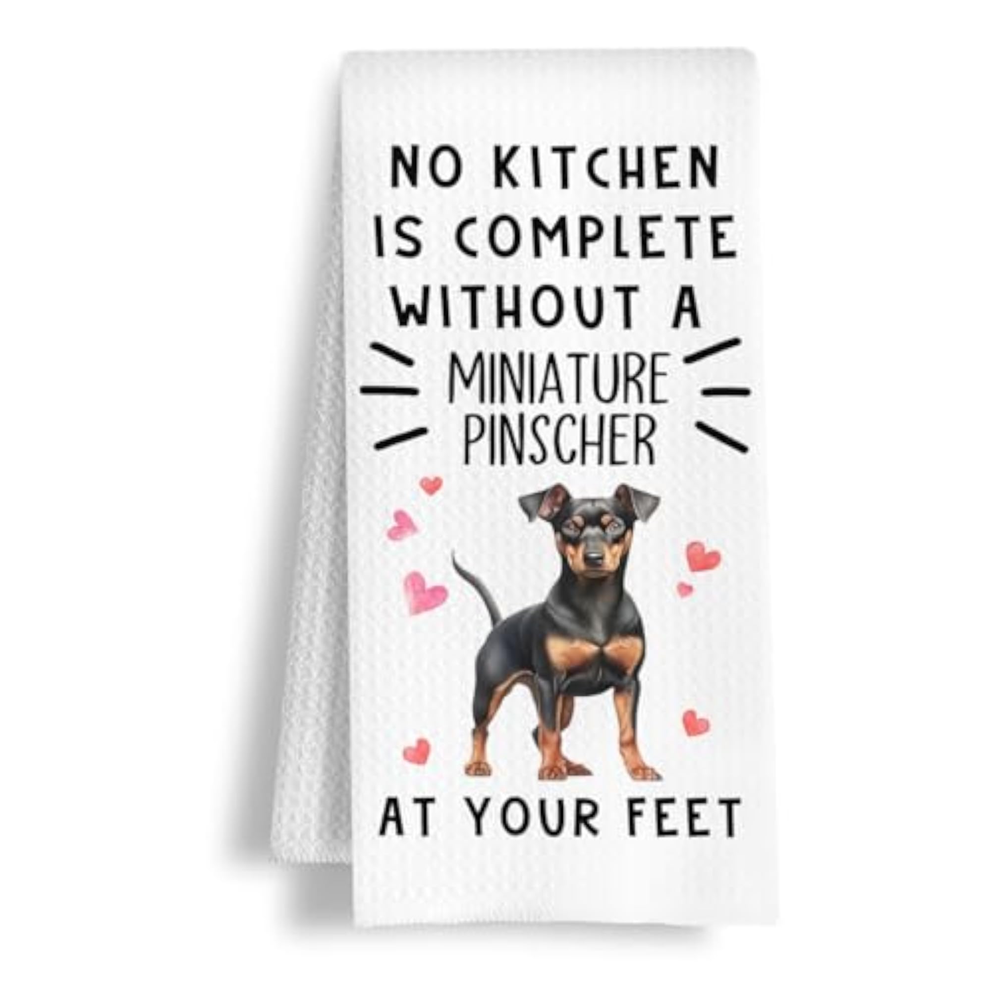 Funny Miniature Pinscher Hand Towels for Dog Lovers