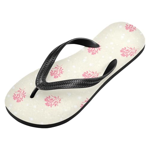 Burbuja Winter Flowers Flip Flops for Women Men, Soft Thong Sandals Rubber Slippers for Pool Beach Essentials2