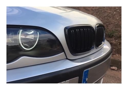 Car Front Grille 2Pcs Car Style Gloss Black Front Kidney Double Slat Grill Grille For 3 Series E46 Sedan for Touring 2002-2006 Accessories - Image 5